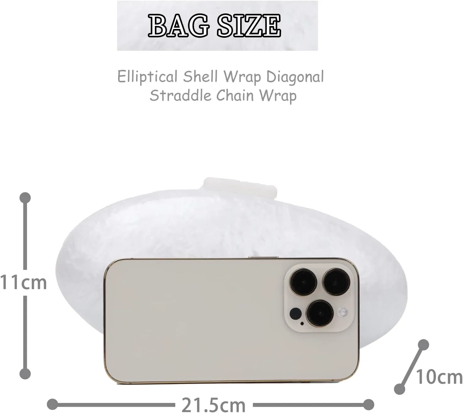 KUANG! Evening Handbags for Women Acrylic Shell Mussel Shape Shoulder Crossbody Bag Chain Clutch Purse for Wedding Party