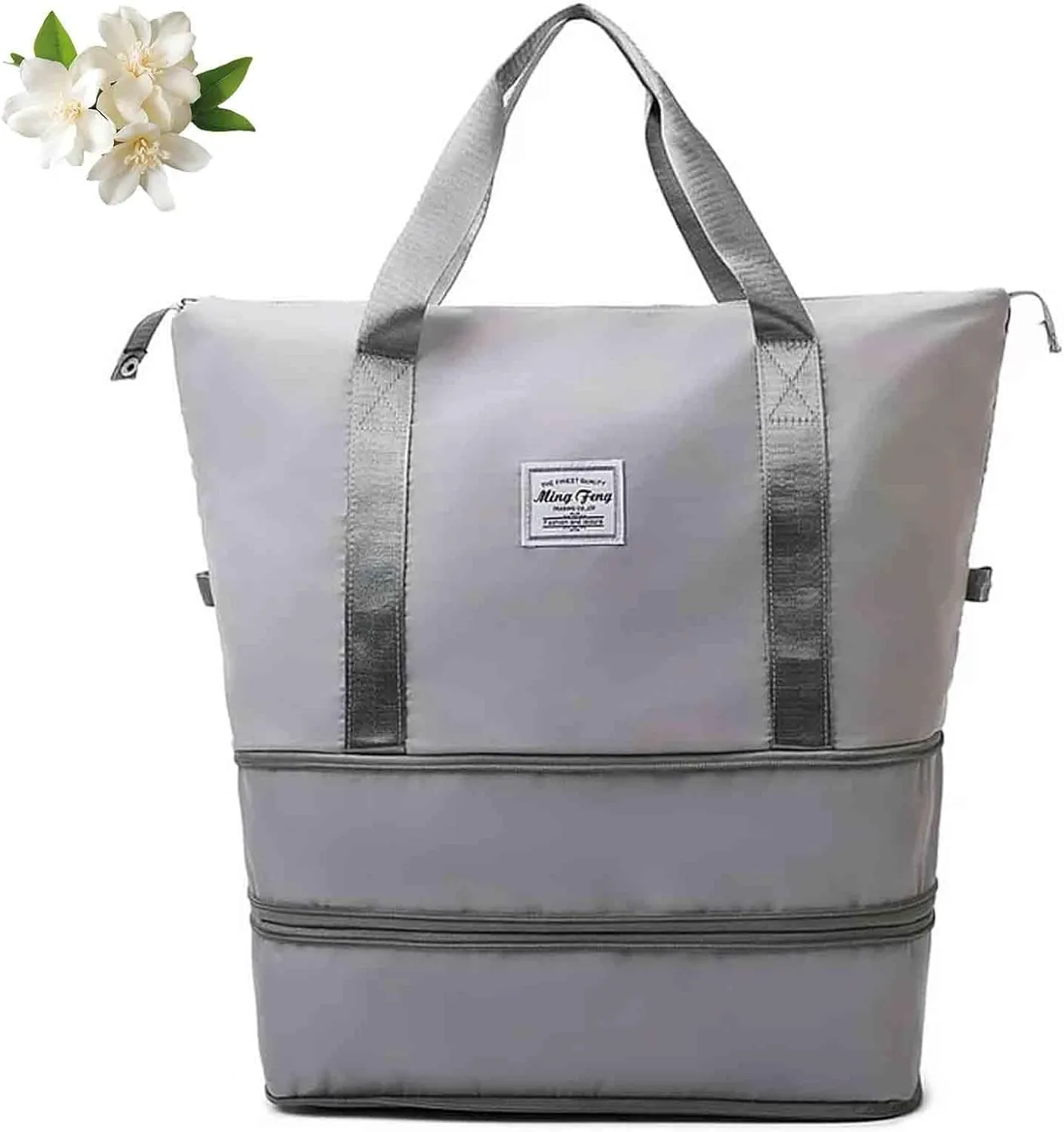 Kulken Travel Bag with Wheels, 2025 New Sparkhomez Large Capacity Travel Bag - Universal Wheel Removable Expandable (B, Grey)