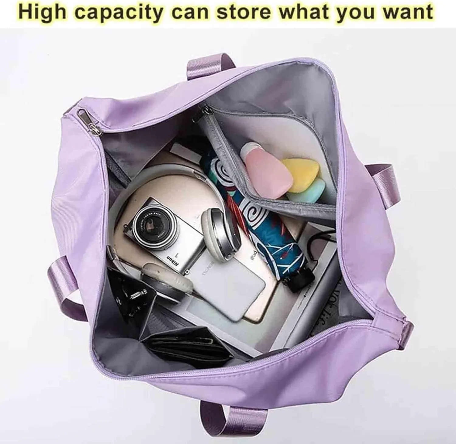 Kulken Travel Bag with Wheels, 2025 New Sparkhomez Large Capacity Travel Bag - Universal Wheel Removable Expandable (B, Grey)