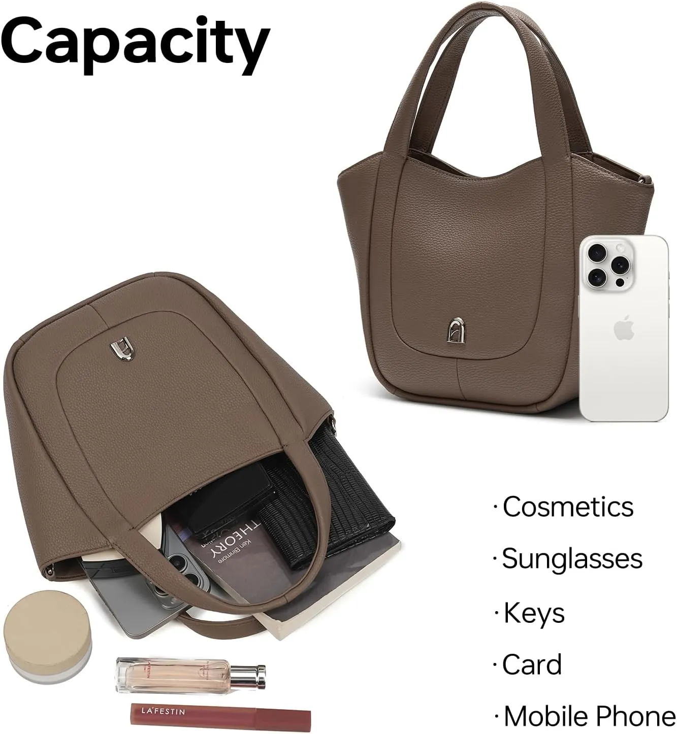 LA FESTIN Tote Bag for Women Crossbody Hobo Shoulder Purse with Pocket Designer Clutch Small Handbag for Daily Travel
