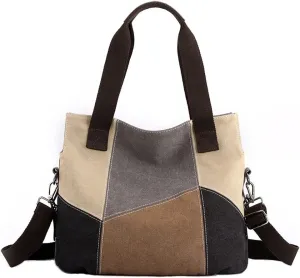 Large Canvas Shoulder Bag for Women Crossbody Work Designer Handbags Vintage Tote Bag Hobo Travel Bags Womens School