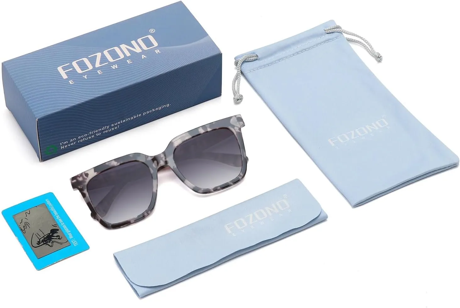 Large Square Sunglasses Trendy Polarized Sunglasses for Women Men Classic Retro Style UV400 Protection