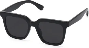 Large Square Sunglasses Trendy Polarized Sunglasses for Women Men Classic Retro Style UV400 Protection
