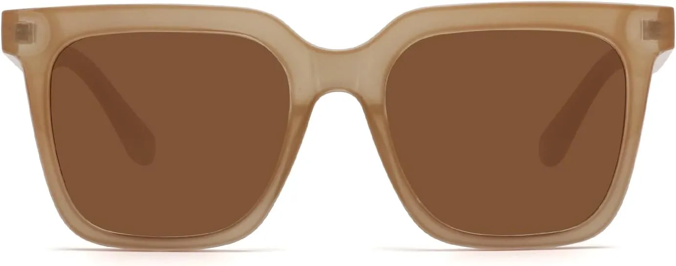 Large Square Sunglasses Trendy Polarized Sunglasses for Women Men Classic Retro Style UV400 Protection