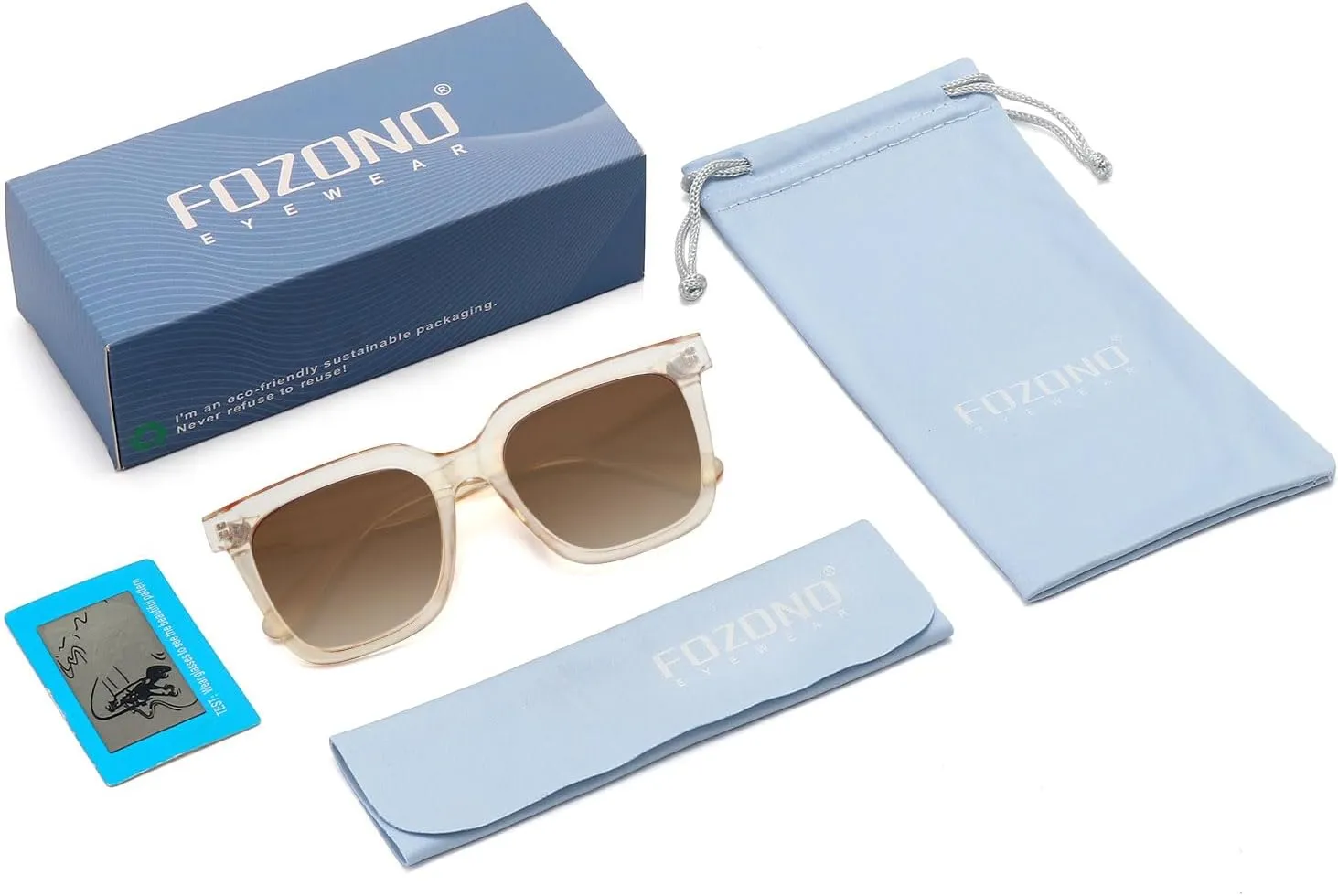 Large Square Sunglasses Trendy Polarized Sunglasses for Women Men Classic Retro Style UV400 Protection