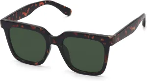 Large Square Sunglasses Trendy Polarized Sunglasses for Women Men Classic Retro Style UV400 Protection