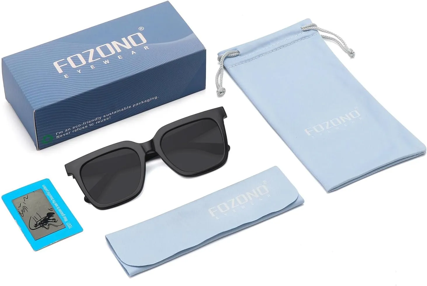 Large Square Sunglasses Trendy Polarized Sunglasses for Women Men Classic Retro Style UV400 Protection