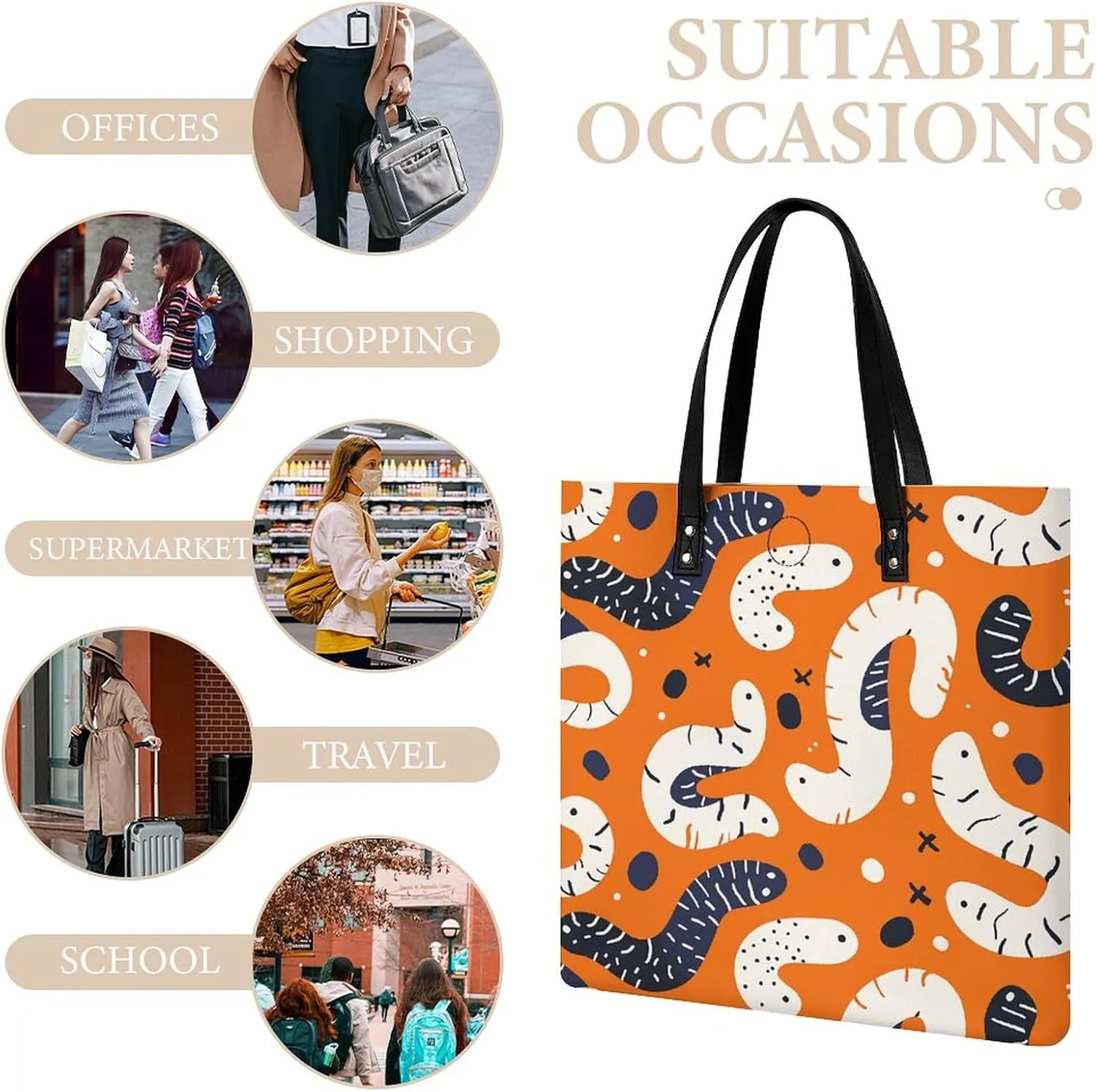 Leather Handbag for Women Tote Bag with Magnetic Buckle A Strawberry Hanging Crossbody Bag Shoulder Bag
