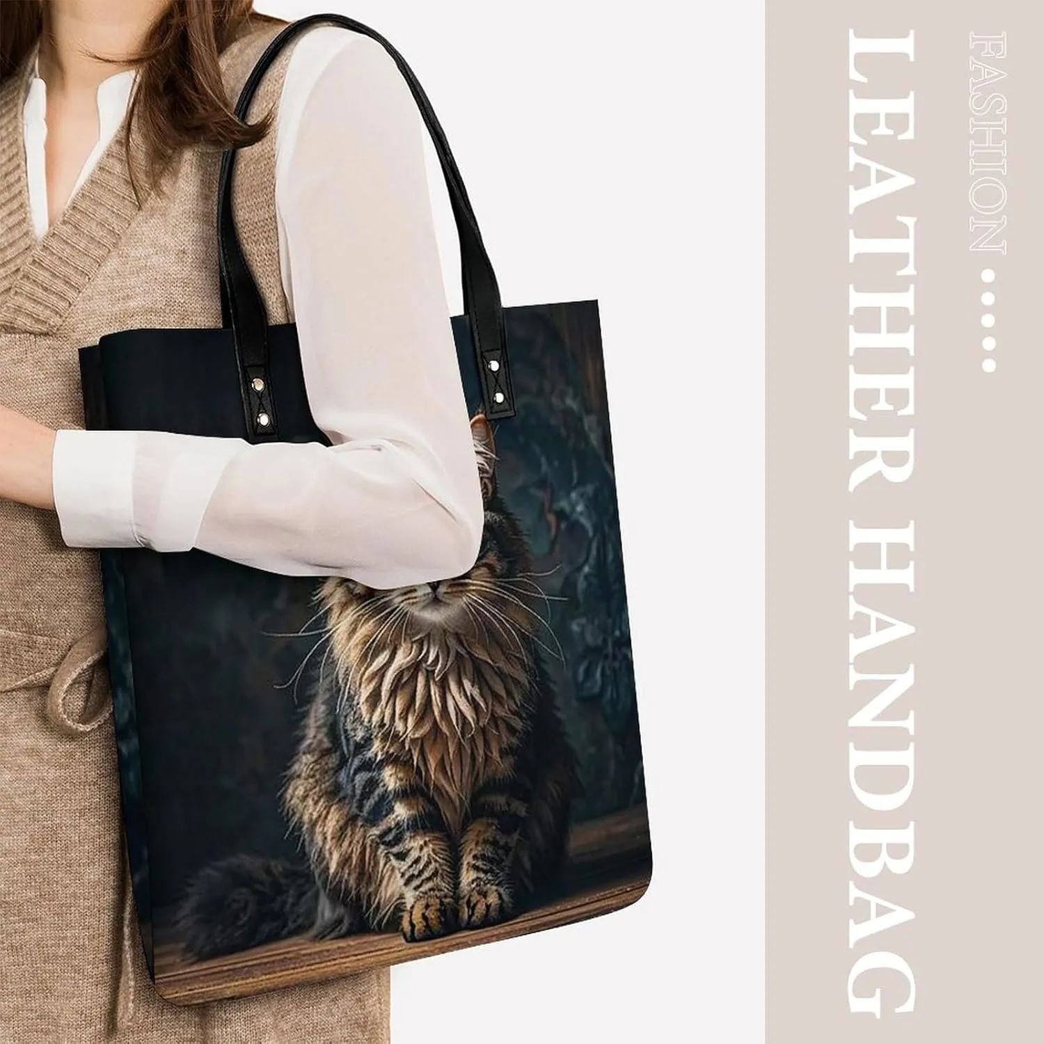 Leather Handbag for Women Tote Bag with Magnetic Buckle Flower Crossbody Bag Shoulder Bags