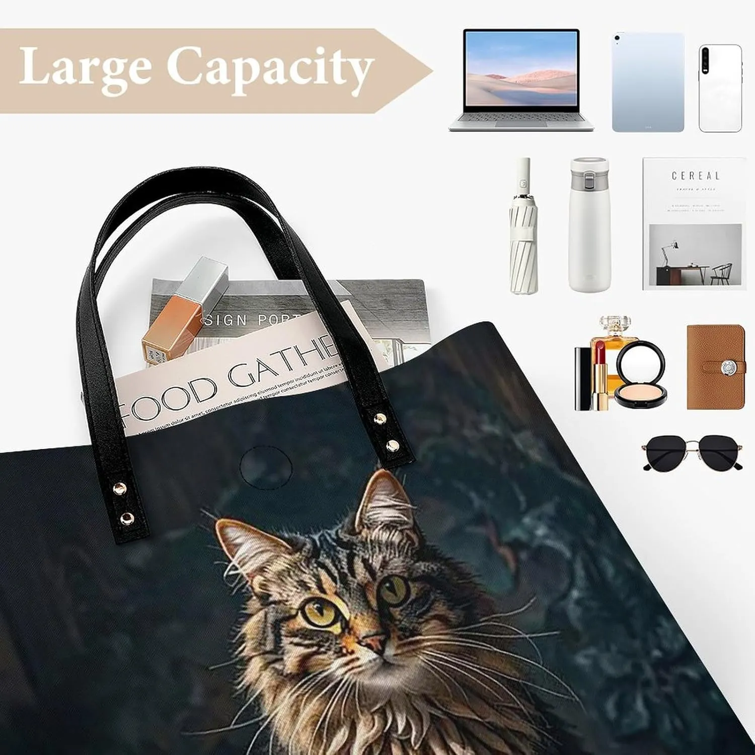 Leather Handbag for Women Tote Bag with Magnetic Buckle Flower Crossbody Bag Shoulder Bags