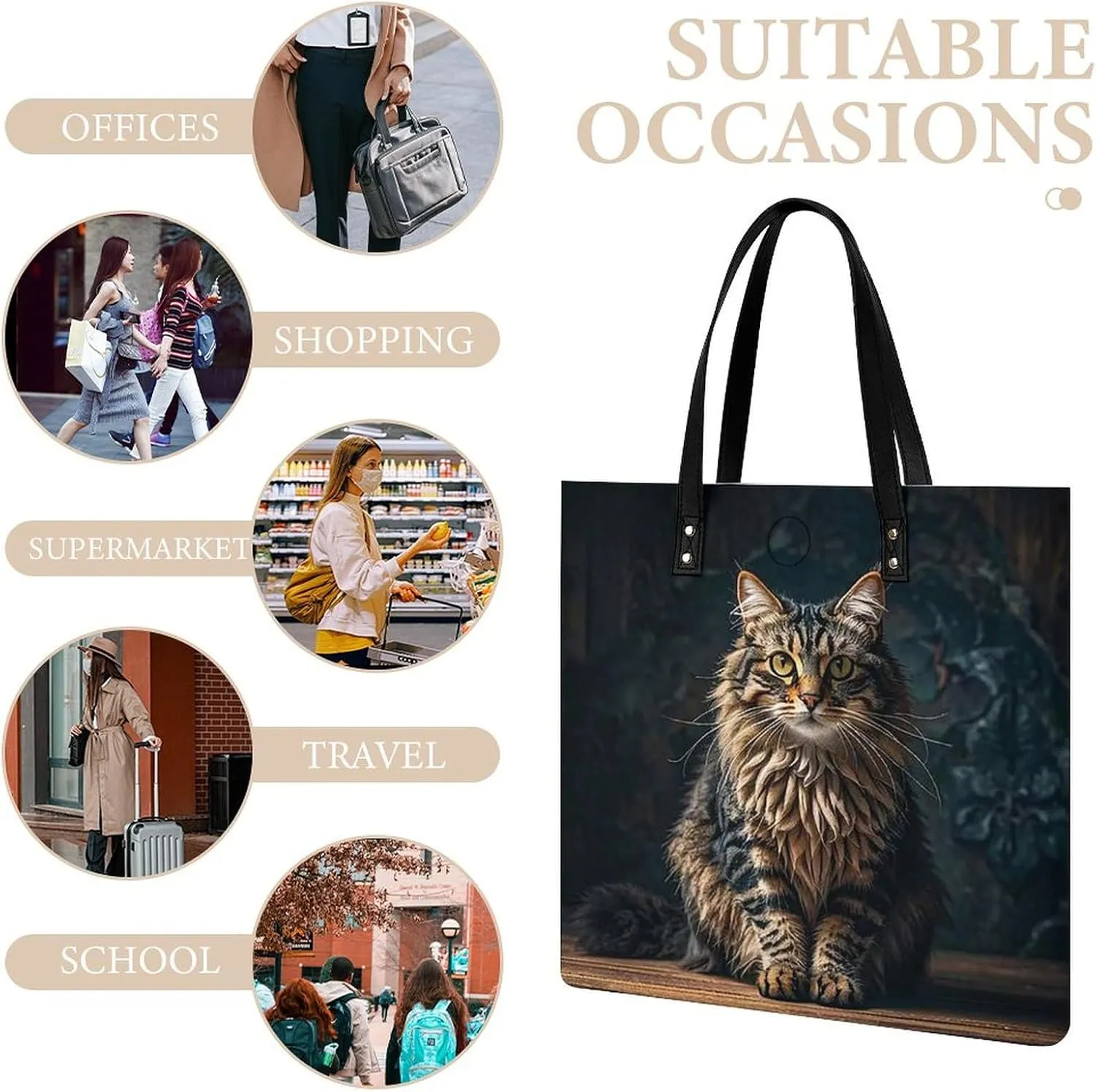 Leather Handbag for Women Tote Bag with Magnetic Buckle Flower Crossbody Bag Shoulder Bags