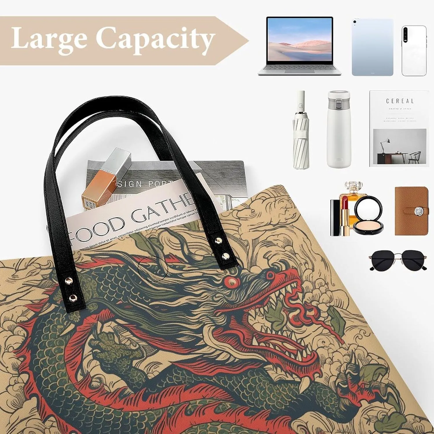 Leather Handbag for Women Tote Bag with Magnetic Buckle Rocks And Pebbles Crossbody Bag Shoulder Bags