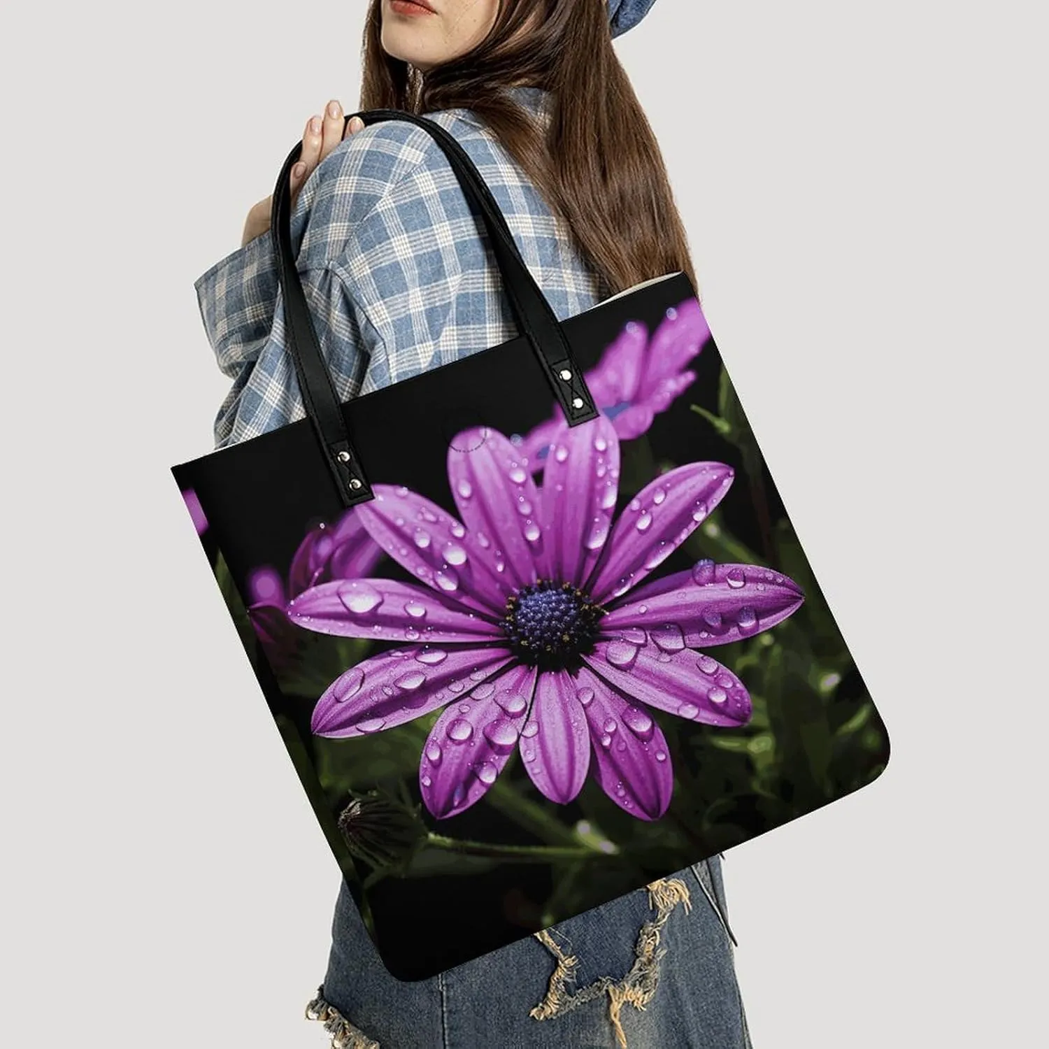 Leather Handbag for Women Tote Bag with Magnetic Buckle Sweet Candy Crossbody Bag Shoulder Bags