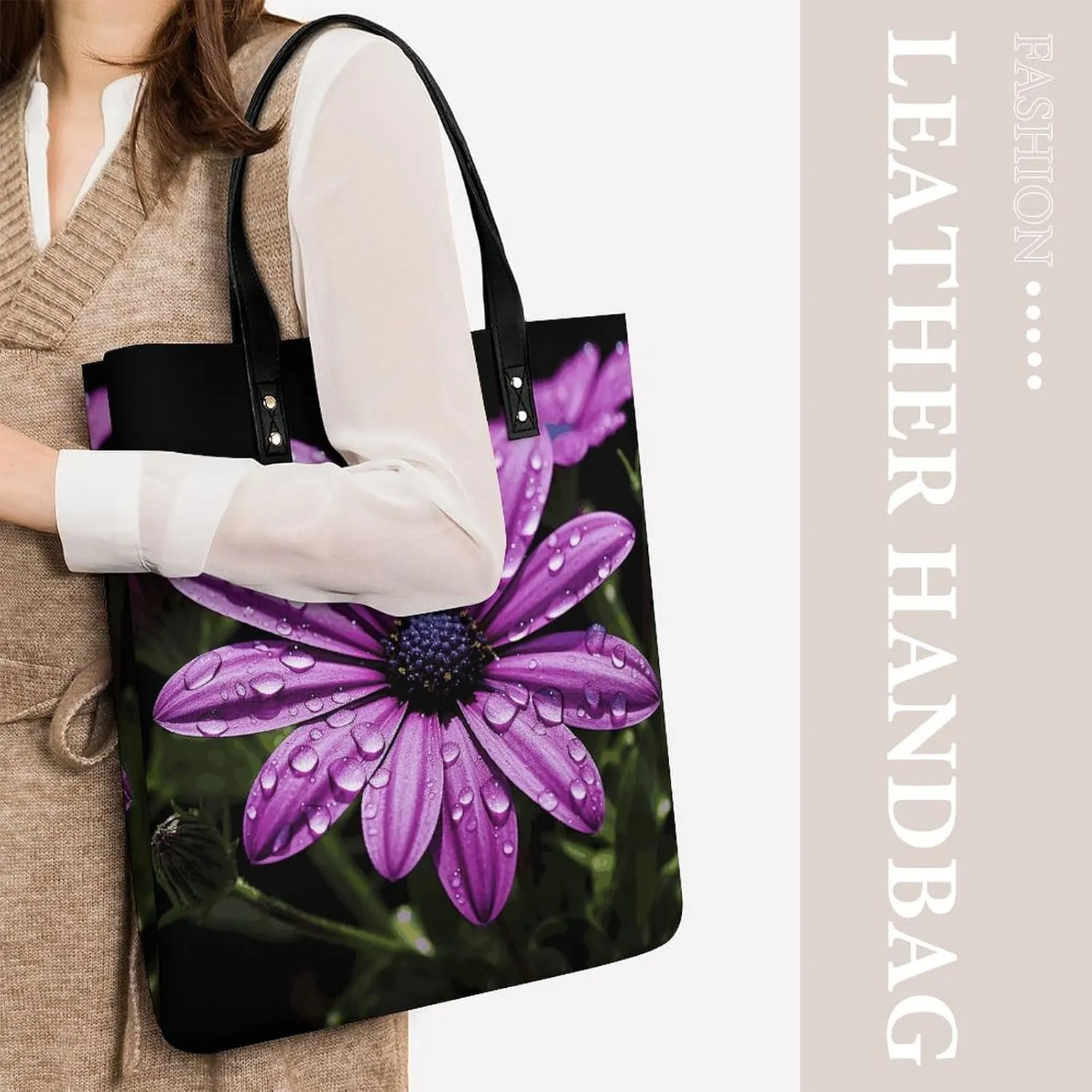 Leather Handbag for Women Tote Bag with Magnetic Buckle Sweet Candy Crossbody Bag Shoulder Bags