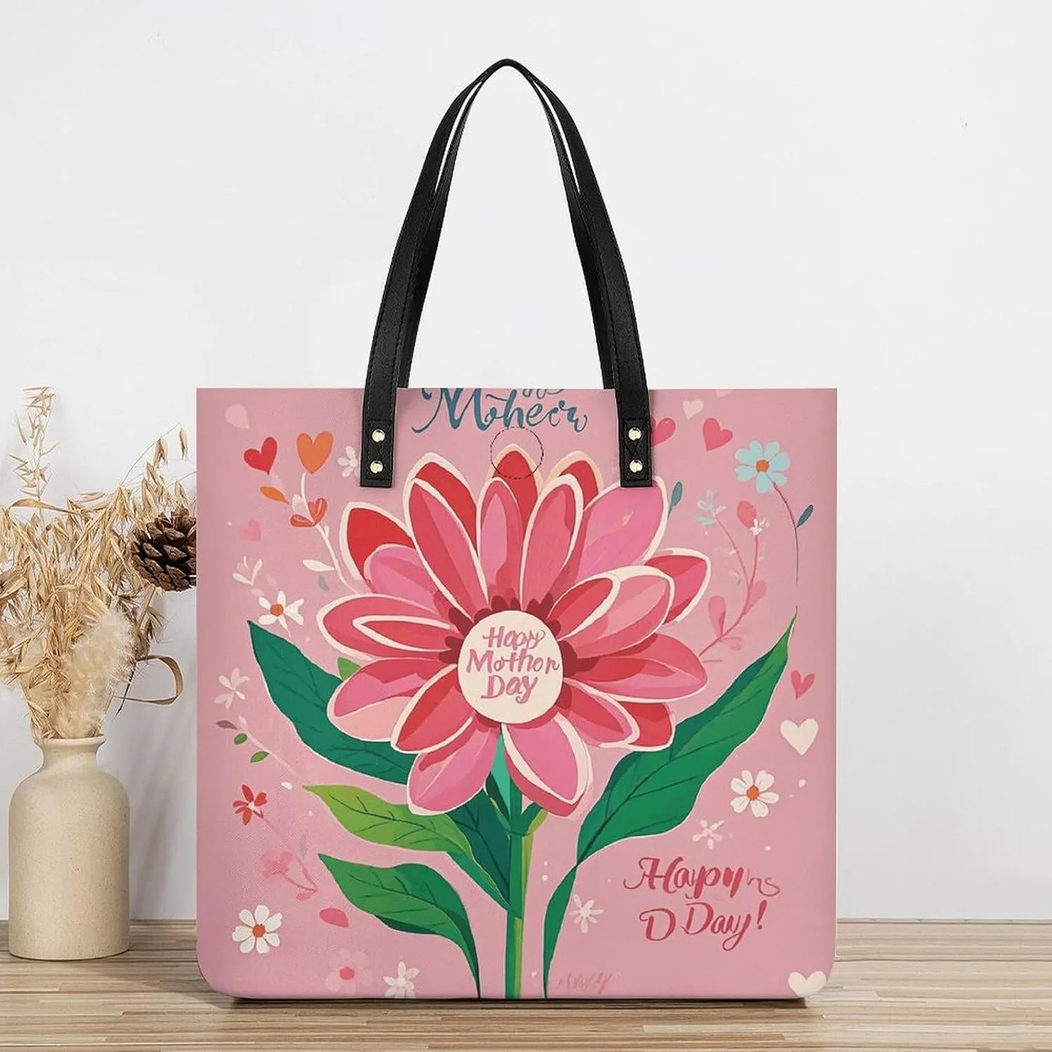 Leather Handbag for Women Tote Bag with Magnetic Buckle Vintage Octopus Crossbody Bag Shoulder Bags
