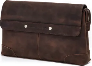 Leather Men Clutch Purse Bag Handmade Purse Wristlet Handbag Envelope Code Lock Wallet Anti Theft Clutch Purse Phone Holder Travel Bag (Coffee1)