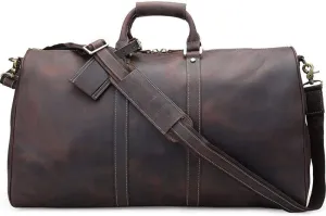 Leather Travel Duffle Gym Sports Overnight Luggage Vacation Weekend Casual Leisure Handbag Sports Overnight Gym Luggage Weekend Tote Bag