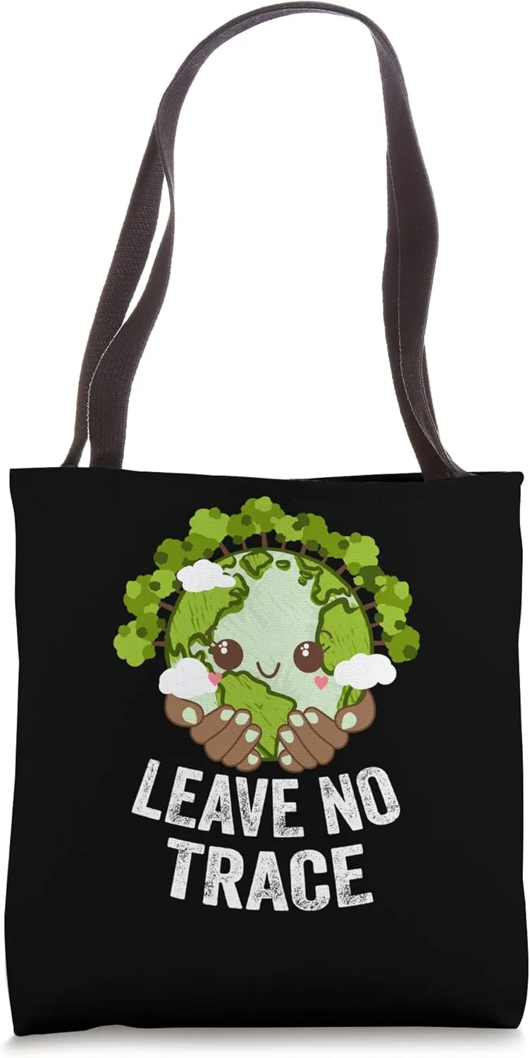 Leave No Trace Sustainable Nature Lover Zero Waste Tote Bag