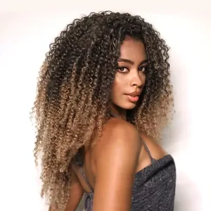Leeven Pre Looped Micro Kinky Curly 12 Inch 8 Packs Curly Crochet Hair for Women Curls Braiding Hair For Yanky Twist (T27#)