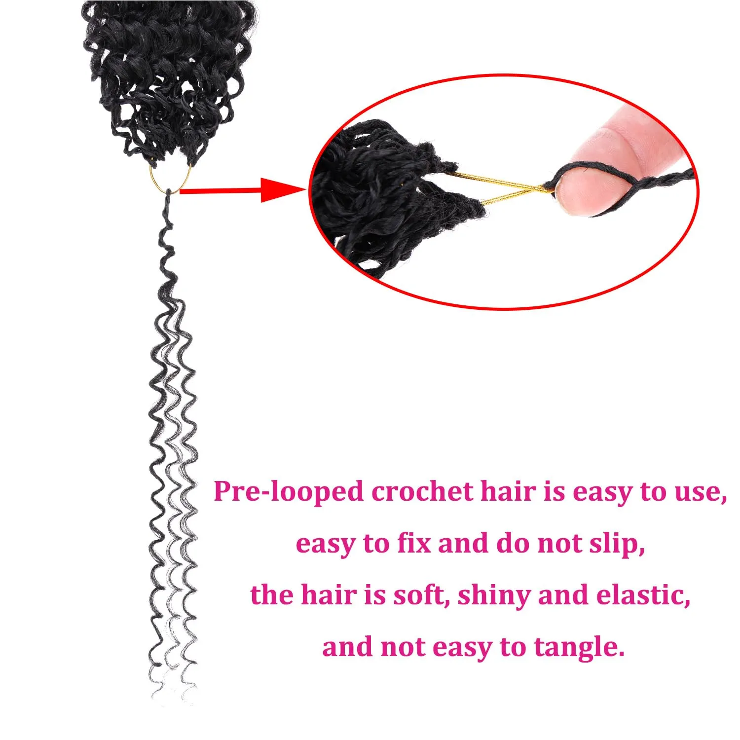 Leeven Pre Looped Micro Kinky Curly crochet Hair 8 Inch 8 Packs Wavy Beach Curly Crochet Hair Synthetic Micro Yanky Curly Twist Hair Extensions(T27/613#)