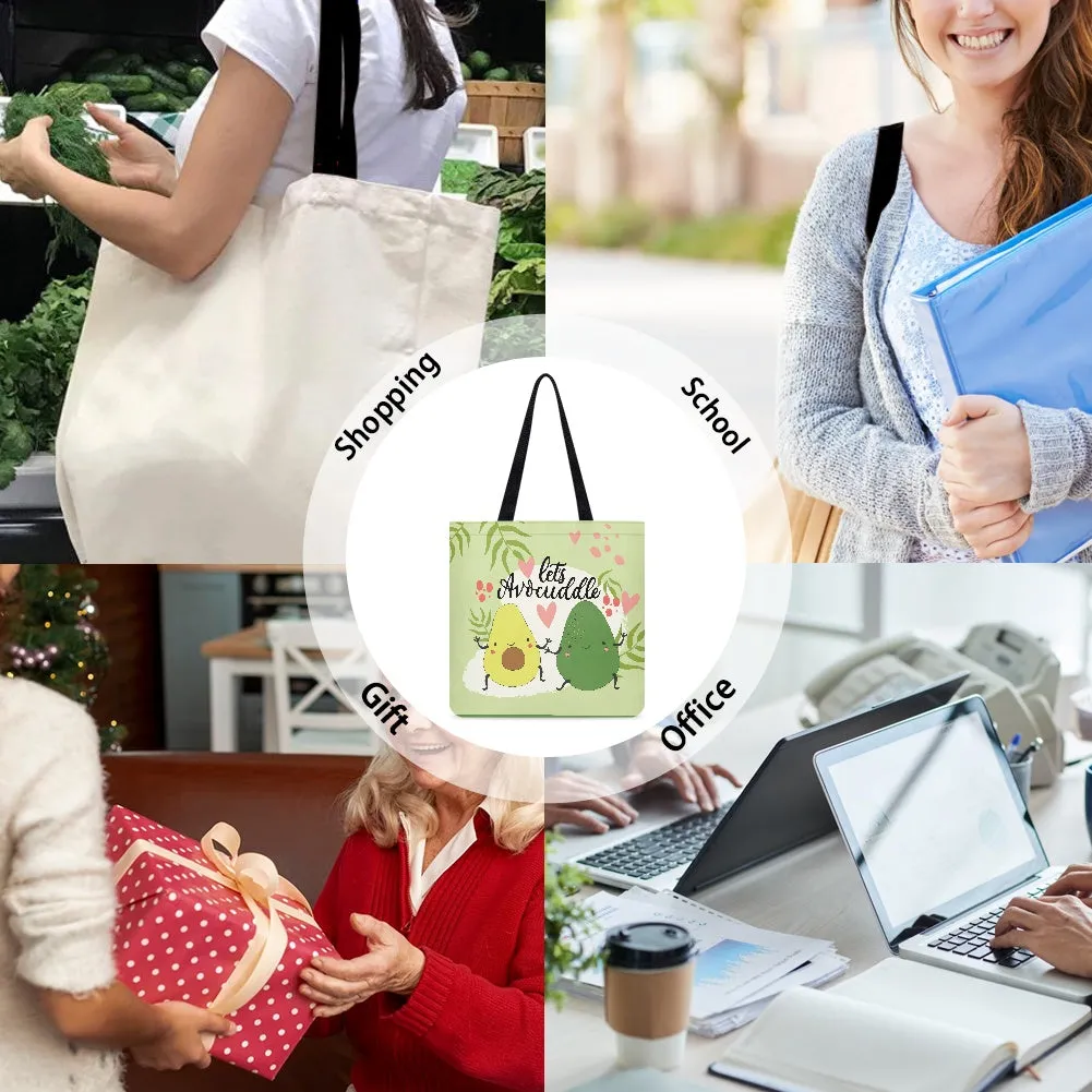 Let's Avocuddle Cute Avocado Cloth Tote Bag