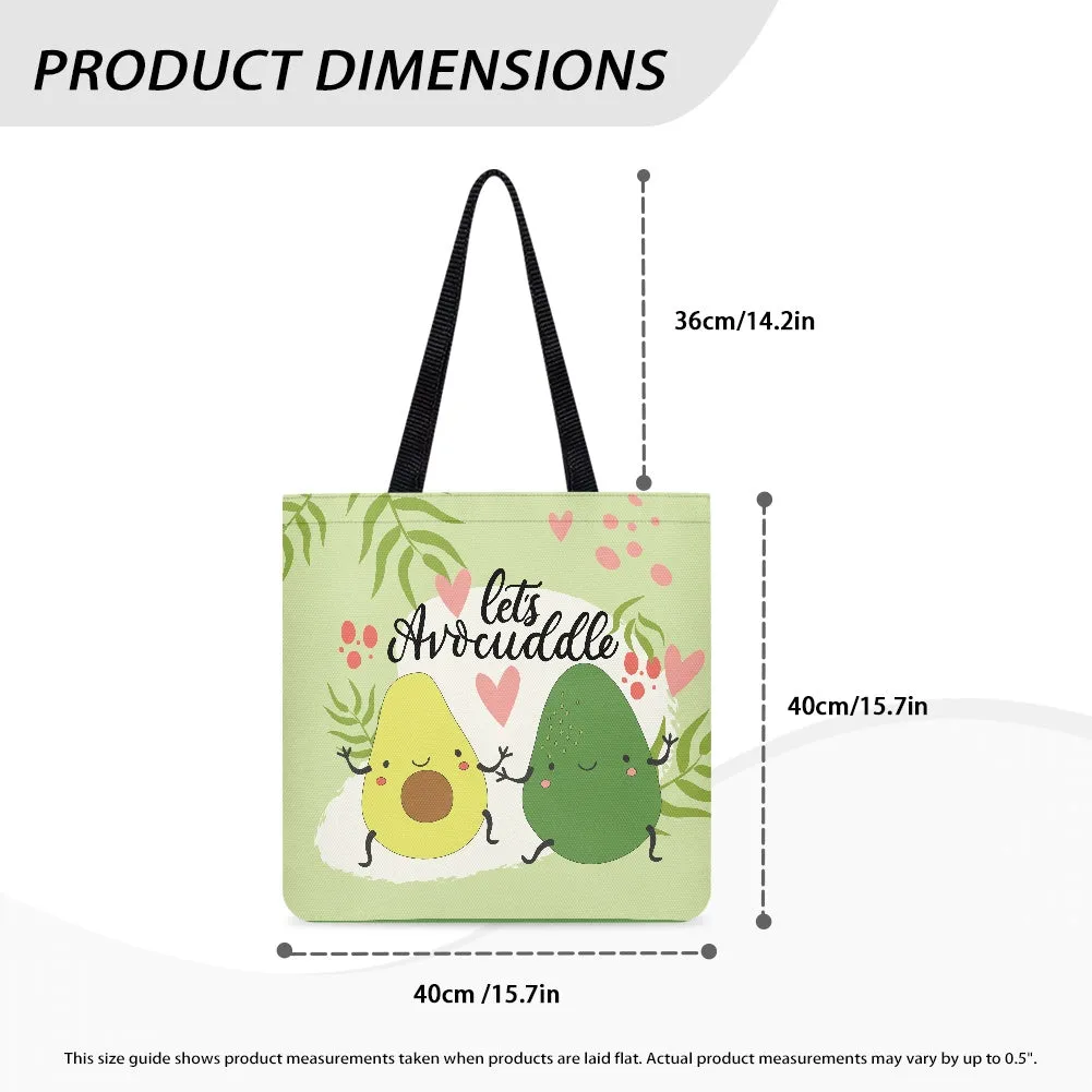Let's Avocuddle Cute Avocado Cloth Tote Bag