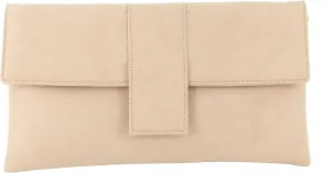 LONI Womens Elegant Faux Suede Clutch Bag/Shoulder Bag Occasion Wedding Party Prom Bag