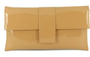 LONI Womens Elegant Patent Clutch Shoulder Bag Occasion Wedding Party Prom Purse