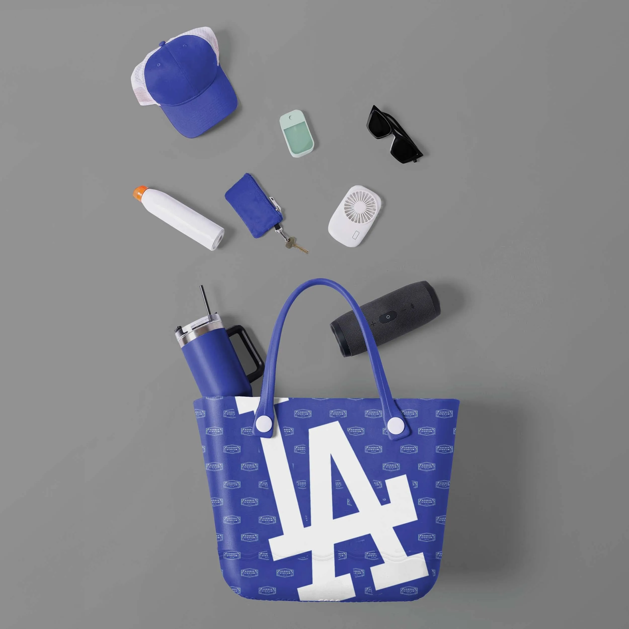 Los Angeles Dodgers Big Logo Mini Print Tailgate Tote Bag