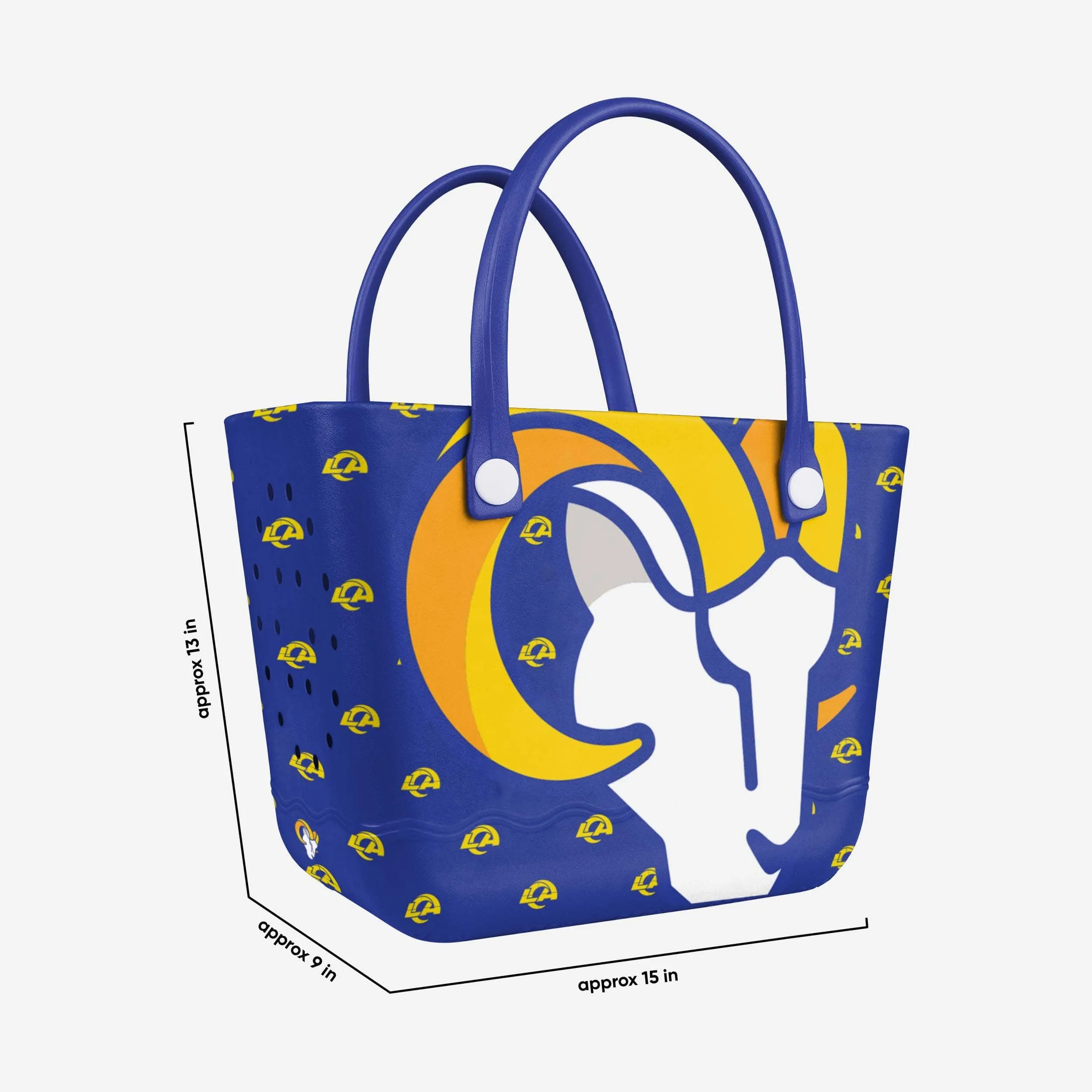 Los Angeles Rams Big Logo Mini Print Tailgate Tote Bag