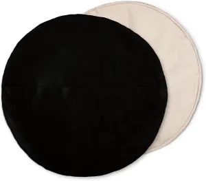 Lumaland Luxury Microsuede Outer Cover for Bean Bags Machine Washable 4-Foot Bean Bag Cover with Inlay in Black Cover and Inlay ONLY