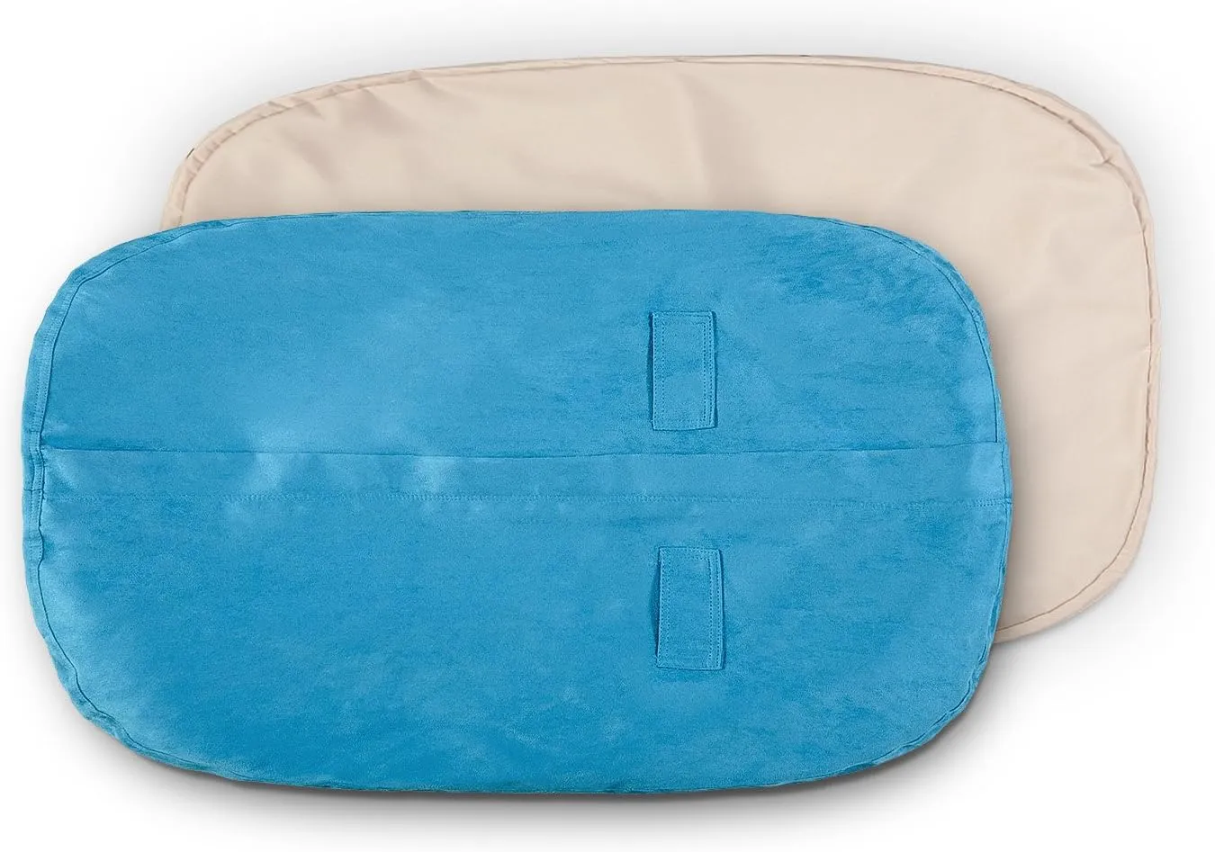 Lumaland Luxury Microsuede Outer Cover for Bean Bags Machine Washable 7-Foot Bean Bag Cover with Inlay in Light Blue Cover and Inlay ONLY