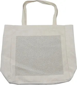 Lunarable Abstract Shopping Bag, Formless Fractal Pieces Fragment Lines Mosaic Style Soft Toned Modern Design, Eco-Friendly Reusable Bag for Groceries Beach and More, 15.5" X 14.5", Cream