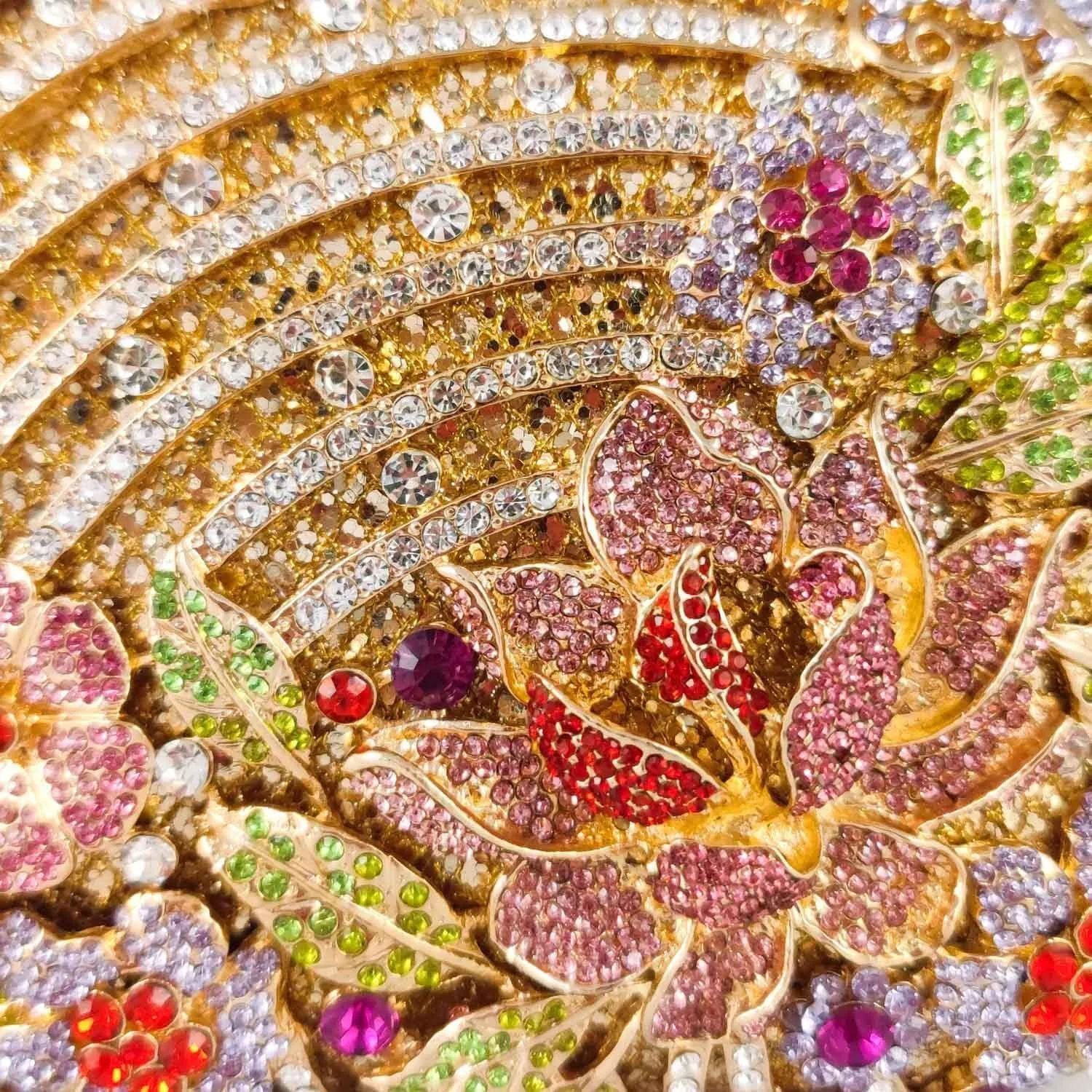 Luxury Crystal Clutch Purse for Women Rhinestone Handbag Formal Party Evening Bag Sparkly Bridal Flower Purse