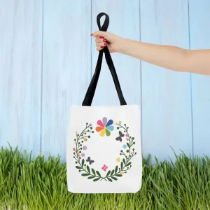 Magic Floral Aop Tote with Black Cotton Handles
