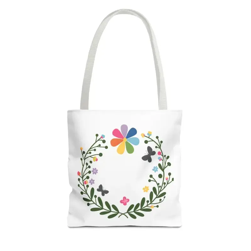 Magic Floral Aop Tote with Black Cotton Handles