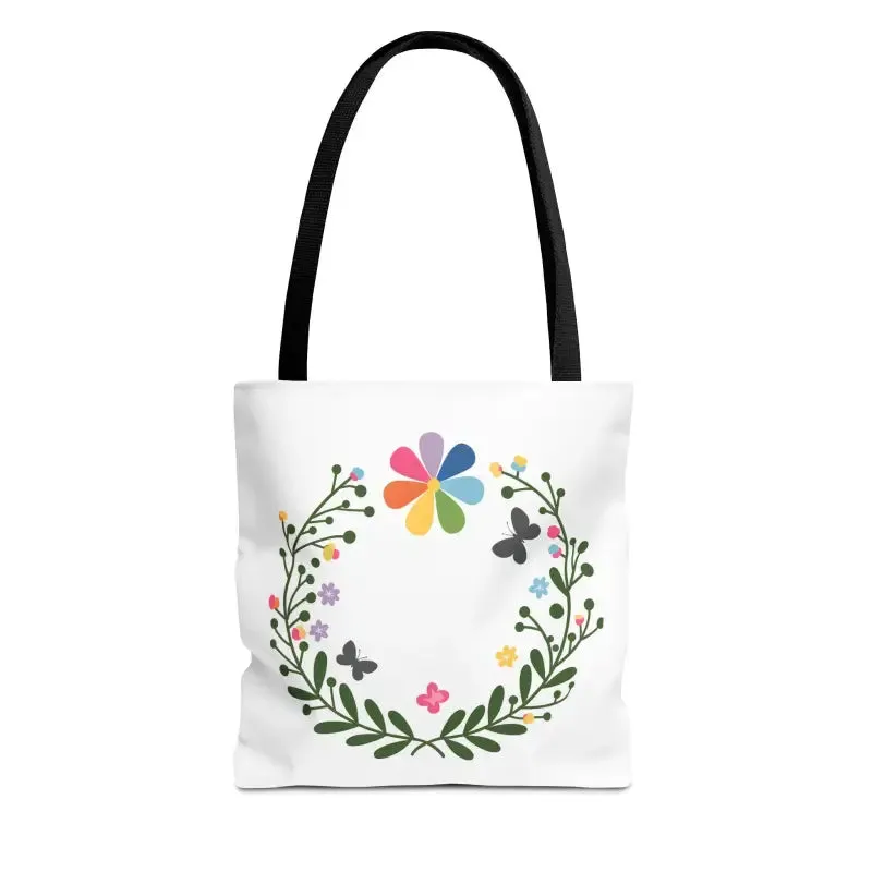 Magic Floral Aop Tote with Black Cotton Handles