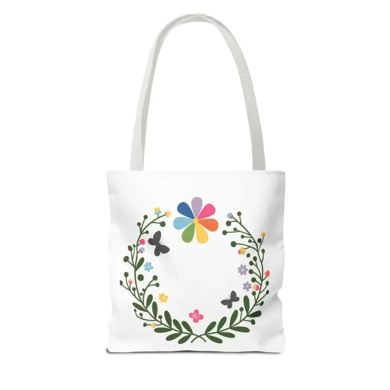 Magic Floral Aop Tote with Black Cotton Handles
