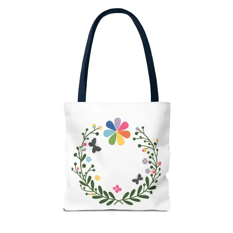 Magic Floral Aop Tote with Black Cotton Handles