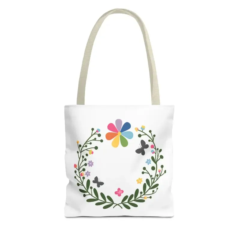 Magic Floral Aop Tote with Black Cotton Handles
