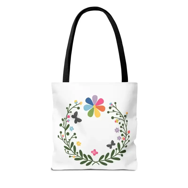 Magic Floral Aop Tote with Black Cotton Handles