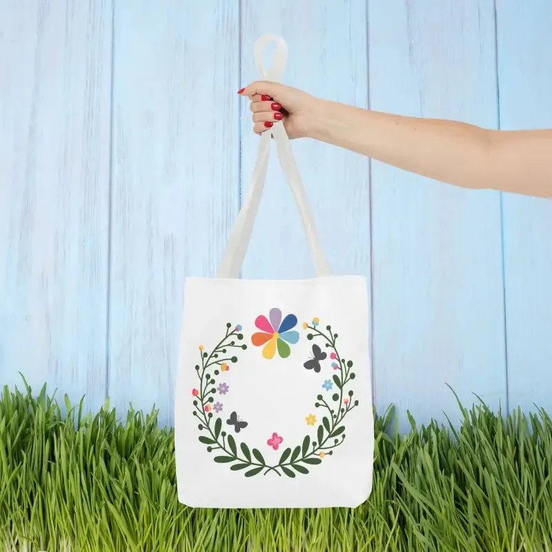 Magic Floral Aop Tote with Black Cotton Handles