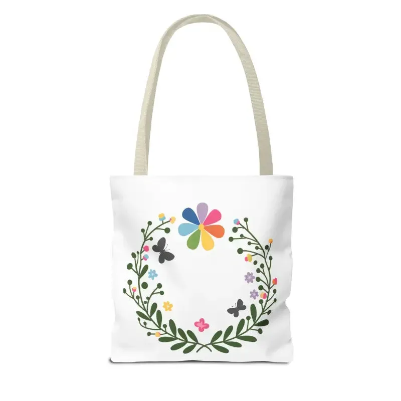 Magic Floral Aop Tote with Black Cotton Handles