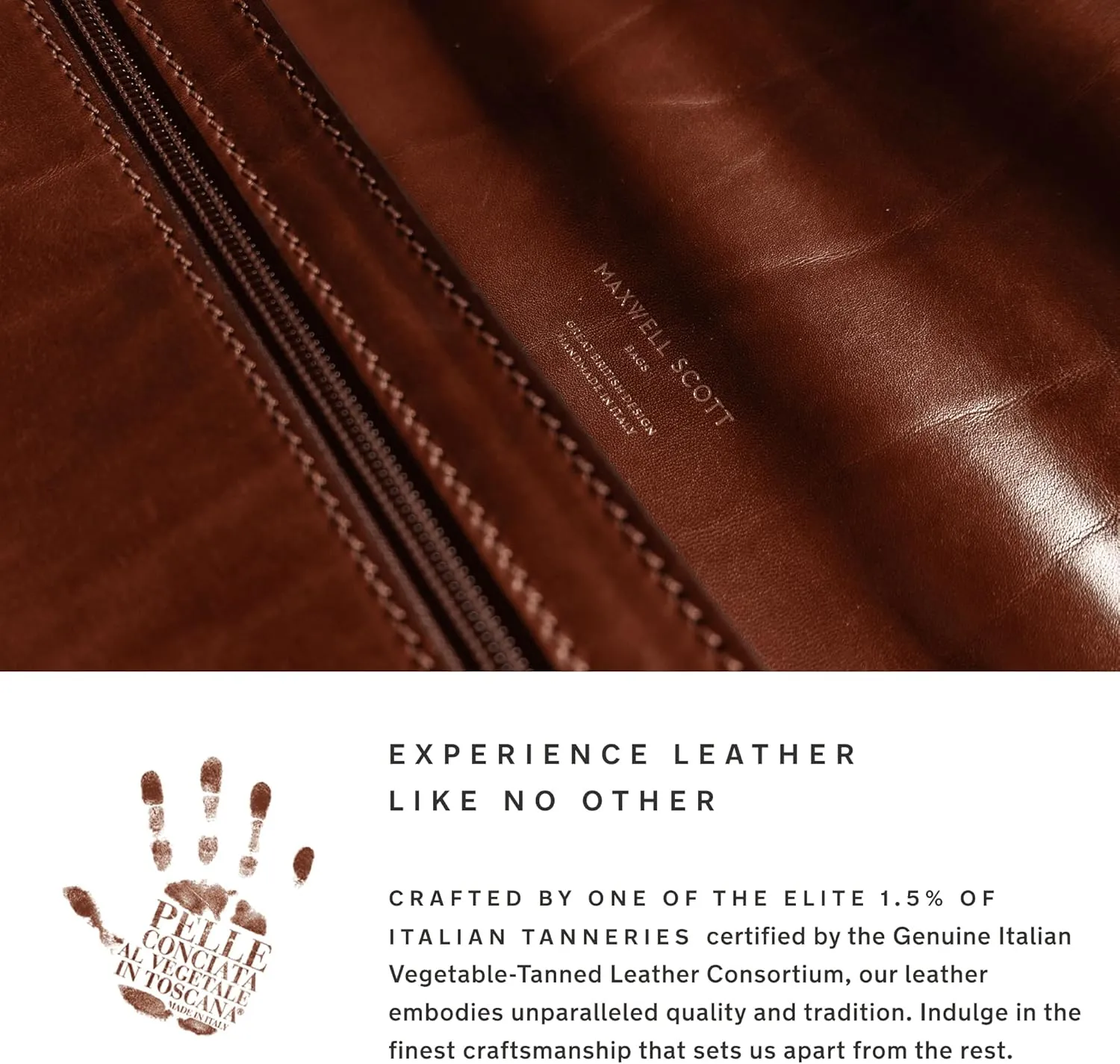 Maxwell Scott - Mens Luxury Leather Large Gladstone Duffle Bag for Luxury Travelling - The Gassano Large Chestnut Tan