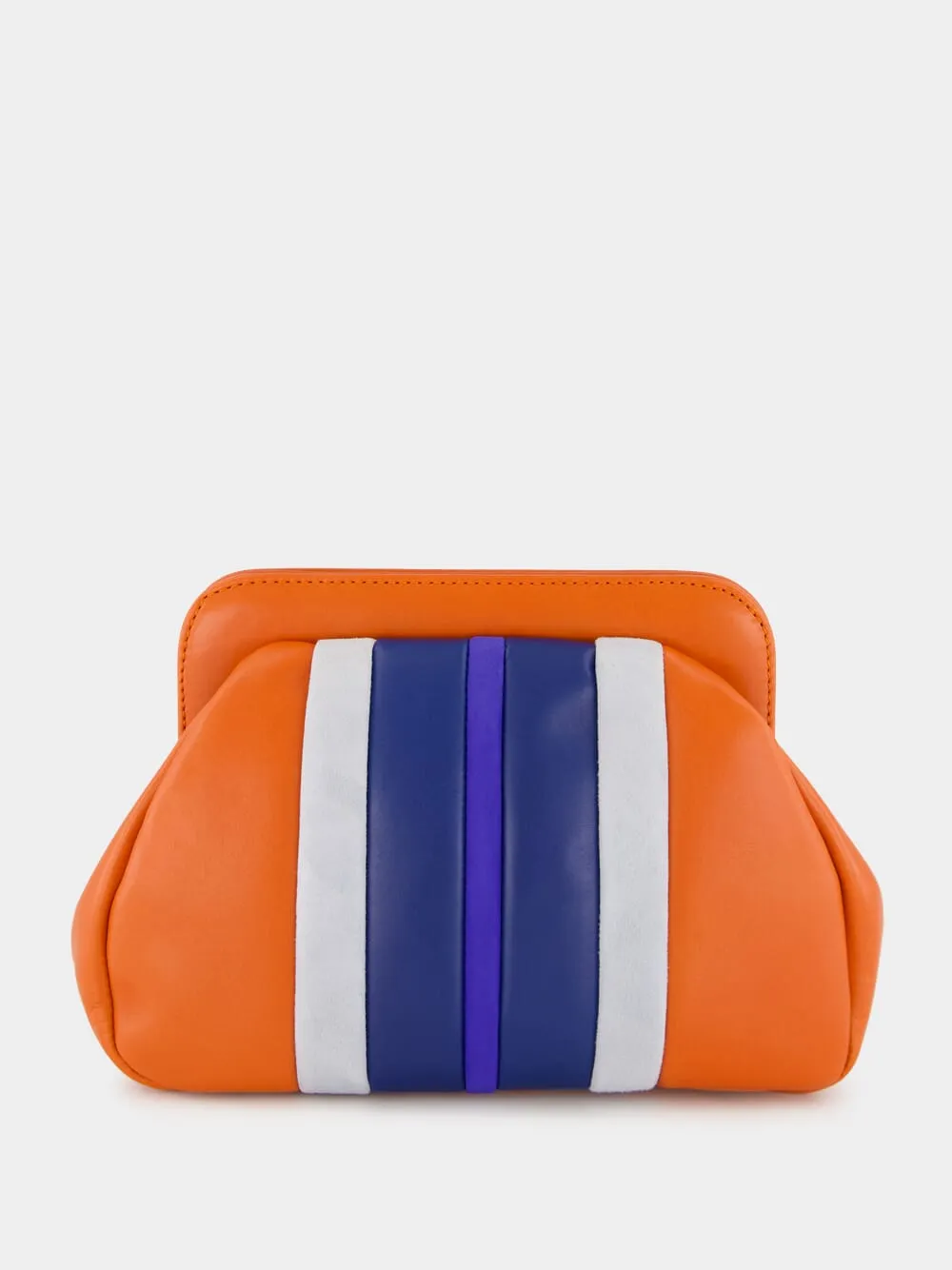 Medine Cinnamon Stick Leather and Suede Clutch
