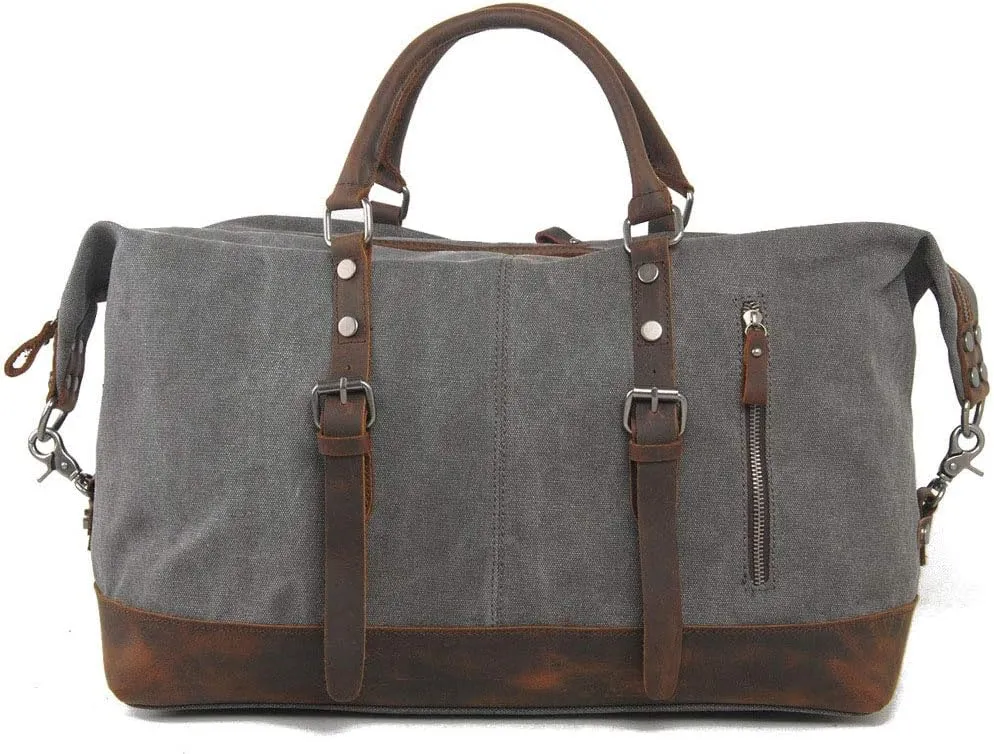 men Men Travel Duffle Large Capacity Gym Sports Overnight Luggage Vacation Weekend Handbag Sports Overnight Gym Luggage Weekend Tote Bag (Color : Gray)(Gray)