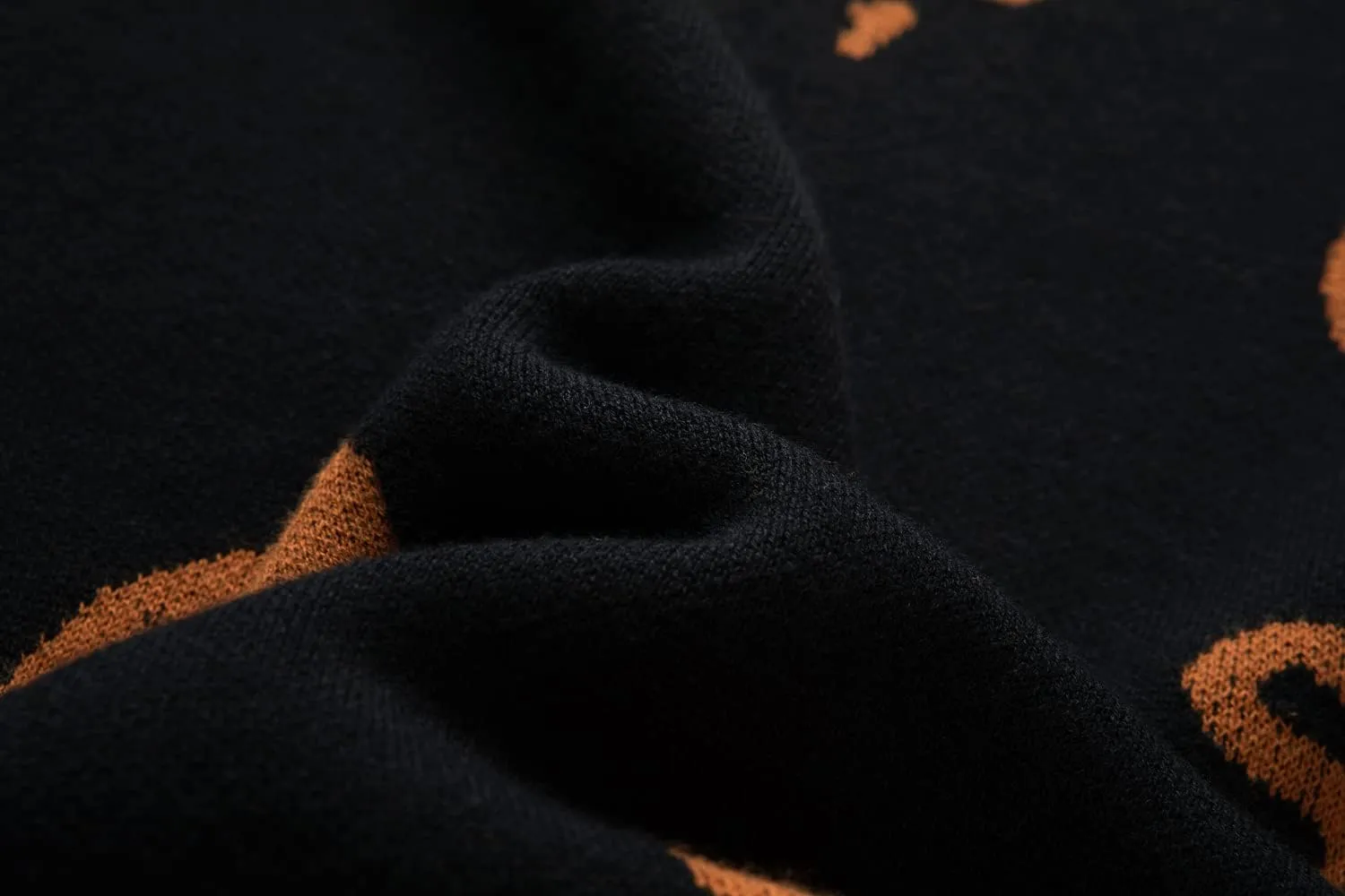 Men's Cartoon Knit Sweaters Strange Eyes Oversized Anime Sweaters Long Sleeve Cotton Pullovers Roundneck Jumpers