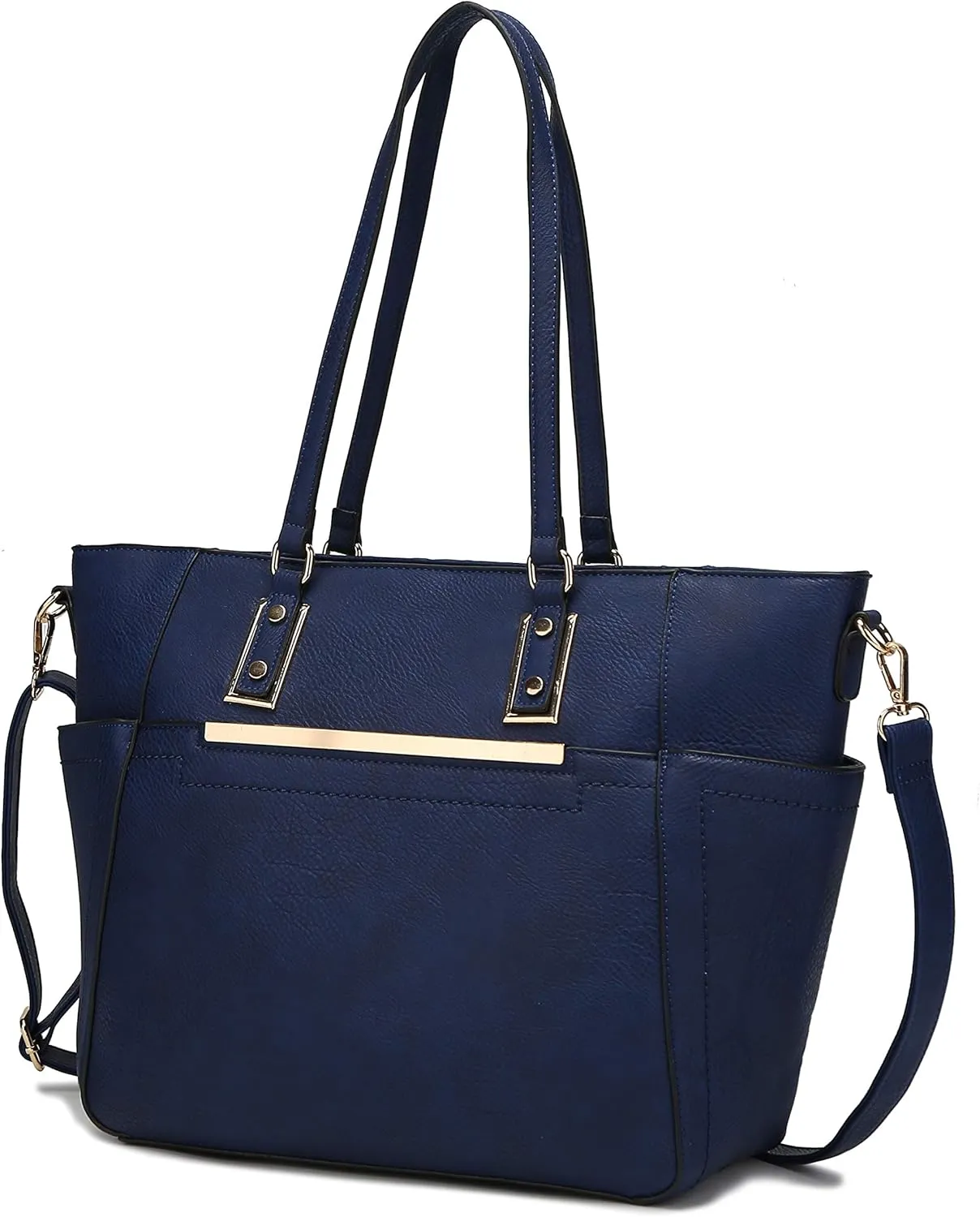 Mia K Collection Crossbody Tote Bags for Women - PU Leather Handbag Purse - Shoulder Strap, Satchel Pocketbook