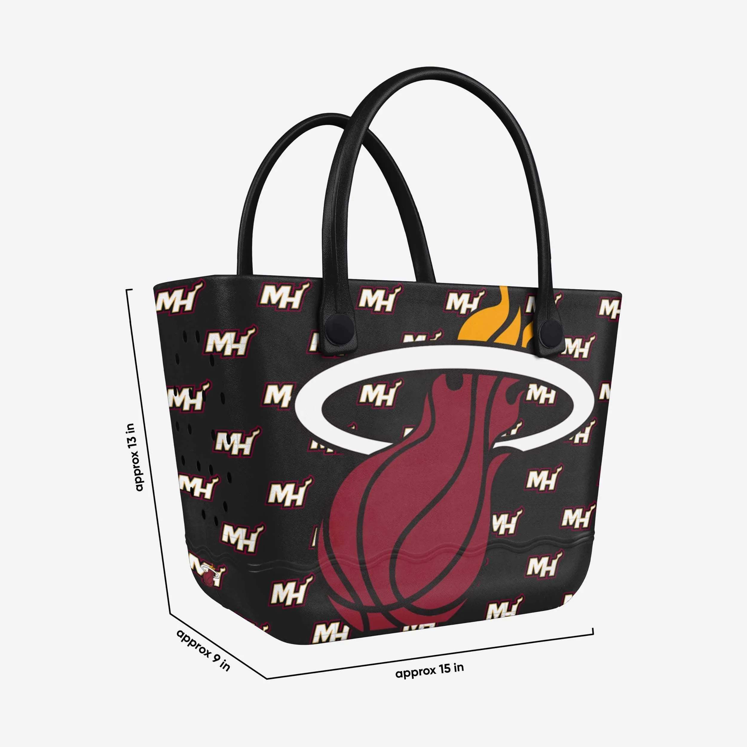 Miami Heat Big Logo Mini Print Tailgate Tote Bag