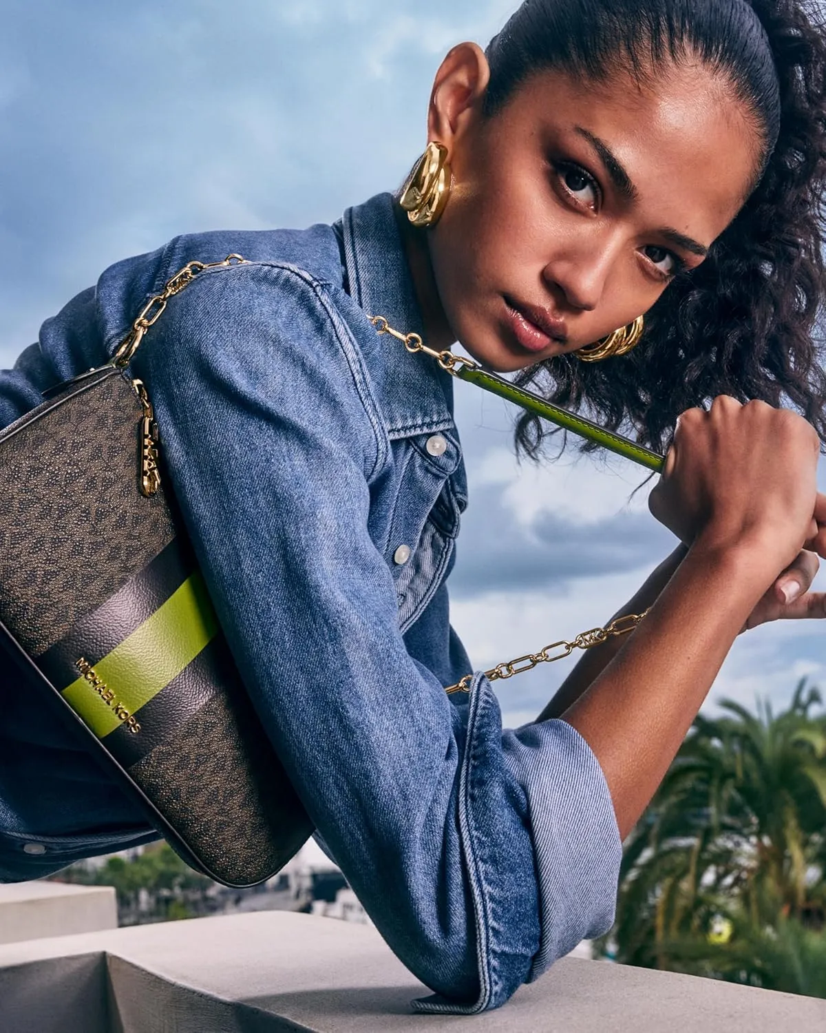Michael Kors Empire Medium Chain Pouchette